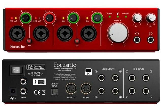 Аудиоинтерфейс Focusrite Clarett 4Pre Thunderbolt